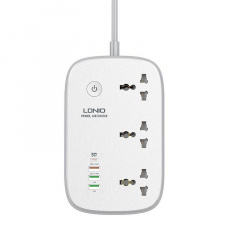 Подовжувач з USB 2 м Ldnio SCW3451 3USB Type-C 3 розетки QC Wi-Fi White Київ