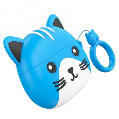 Дитячі бездротові навушники Bluetooth HOCO Cat EW46 в кейсі Blue Балаклія