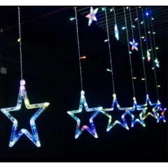 Гірлянда Bailong STAR CURTAIN 12M MULTI Зірки Мультикольорові Тернопіль