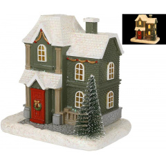 Світлодіодна статуетка New Year's house 11.5х8 см Різнокольоровий BonaDi DP232294 Кушугум
