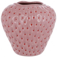 Керамическая ваза BonaDi Клубничка 17х18 см Розово-красный DP231176 Киев
