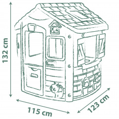 Ігровий будиночок Neo з віконницями 123x115x132 см Smoby Різнокольоровий OL228537 Чернівці
