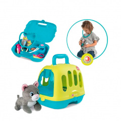 Детский медицинский набор Ветеринарная на колесиках с котиком и переноской Smoby IG-OL185836 Хмельницький