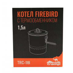 Походный котелок Tramp TRC-118 с крышкой и теплообменником 1,5 л Серый Черкассы