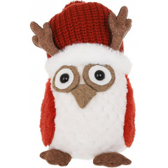 Декоративна іграшка Owl in a New Year's hat 34 см BonaDi Різнокольоровий DP232226 Чернівці