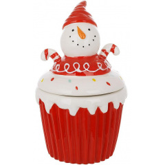 Ємність з кришкою BonaDi Pyrozhnoe Snowman для сипучих продуктів 350 мл Різнокольоровий DP232103 Київ