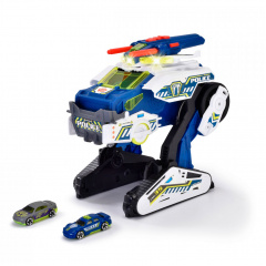 Іграшкова машинка зі світловими та звуковими ефектами Dickie Toys Гібриди-рятувальники PoliceBot 27 см 2-в-1 (IG-OL185868) Костопіль