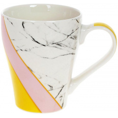 Кружка (чашка) фарфоровая Marble 400мл Pink-Gray Bona DP118109 Ужгород