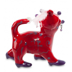 Декоративна фігурка Cat in red 9 см Pavone AL114012 Хмельницький