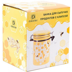 Керамическая Банка Bona с металлической затяжкой 650 мл Yellow DP113594 Харків
