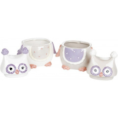 Банка Bona Owl Family 250 мл с керамической крышкой DP37869 Вишневое