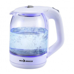 Електрочайник 1.8 л скляний SeaBreeze SB-015 White Токмак