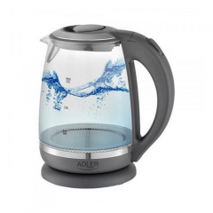 Чайник скляний електричний 2 л Adler AD 1286 сірий Одеса