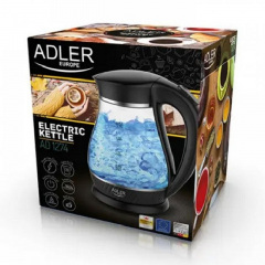 Електрочайник скляний 1.7 л Adler AD 1274 чорний Токмак