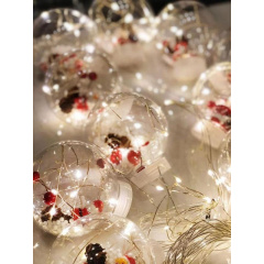 Гірлянда "Дід Мороз" Xmas WW-1 Copper Curtain Ball Lamp 3 х 1.5 м Теплий білий Чернівці