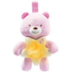Игрушка-подвеска ночник Медвежонок розовый Chicco IR44262 Київ