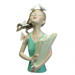 Фігурка Girl in green 32х20х13 см Lefard AL97902 Білий Оріхів