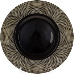 Блюдо 33 см стекло Black gold DP91218 BonaDi Тернопіль