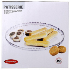 Блюдо сервировочное Patisserie диаметр 280мм стеклянное с бортом Pasabahce DP40881 Конотоп