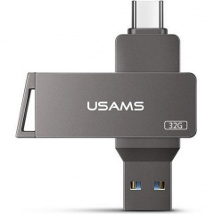 Флешка 32GB USAMS US-ZB199 Type-C OTG USB3.0 Grey Полтава