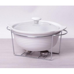 Мармит Food Warmer керамическая кастрюля 2.4л диаметр 28см с подогревом Kamille DP37023 Луцьк