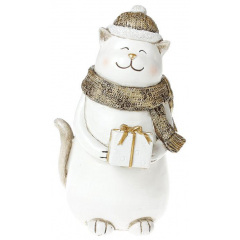 Статуэтка Котик с подарком 22 см, золото Bona DP42238 Чернигов