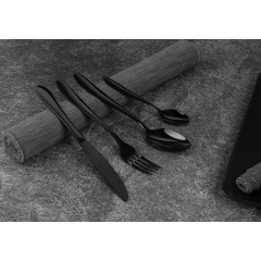 Набор столовых приборов Berlinger Haus Collection 24 предмета Black (BH-3077) Черновцы
