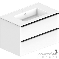 Подвесная тумба с раковиной Devit Comfort 800 332080W белая матовая Ізюм