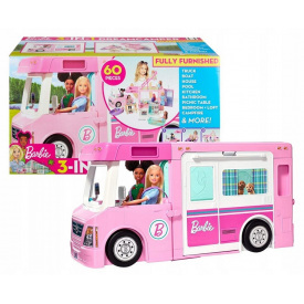 Фургон Барби Кемпер-трансформер для путешествий 3в1 DreamCamper Vehicle Mattel IR78109