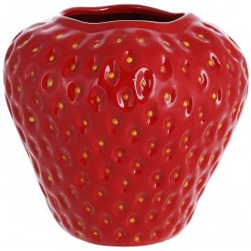 Керамическая ваза BonaDi Клубничка 17х18 см Красно-желтый DP231175