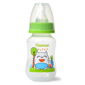 Бутылочка для кормления детская Baby Счастливый котик 125 мл Fissman DP43969