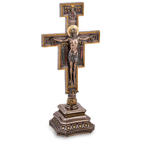 Декоративний хрест Розпяття Veronese 35,5 см Бронзовий AL229299