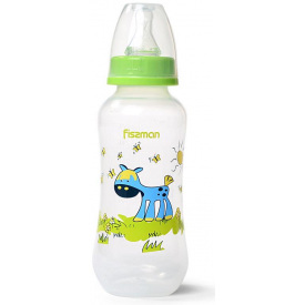 Бутылочка для кормления детская Baby Ослик на поляне 300 мл Fissman DP43962