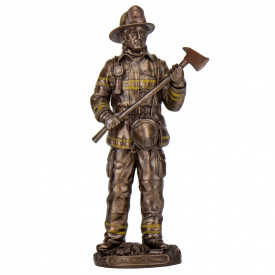 Фигура интерьерная Fireman 30 см Veronese Коричневый AL229945