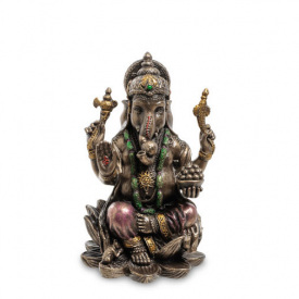 Cтатуетка колекційна Бог мудрості та благополуччя Ganesh 8х5х5 см Veronese Коричневий AL229035