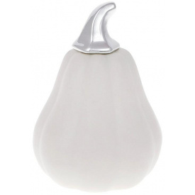 Декоративная фигурка Pumpkin белый глянец с серебром DP87196 BonaDi