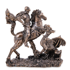Cтатуэтка коллекционная Георгий Победоносец 15,5х16,5х8 см Veronese Коричневый AL229063
