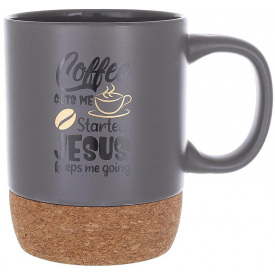Чашка с пробковым основанием BonaDi Coffee Time 400 мл Разноцветный DP231731