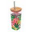 Бутылка с трубочкой Quokka Pink Jungle Flora 540 мл (40057) Хмельницкий