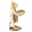 Фигурка интерьерная Cat with tray 27 см ArtDeco AL117939 Вишневое