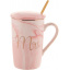 Чашка с крышкой и ложкой Кофейное утро Pink Mrs 420мл DP218638 BonaDi Житомир