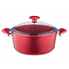 Кастрюля 18x10 см 2 л с крышкой OMS 3110.01.02-18-2л-Red