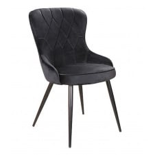 Стілець LOTUS VELVET чорний каркас/чорний 19