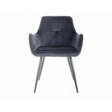 Стілець GRAPE VELVET чорний каркас/чорний BL.19