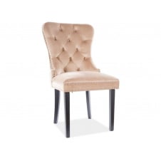 Стілець AUGUST VELVET чорний каркас/беж BL.28