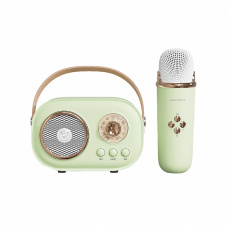 Портативная колонка Lugi с микрофоном Platinum C-20 BT/TF/USB/FM с влагозащитой 5 Вт зеленая (C20GR)