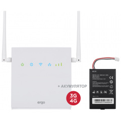 Маршрутизатор LTE CPE Wi-Fi роутер ERGO R0516 з акумулятором (6529790) Веселе
