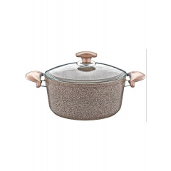Каструля 8,7 л 30х13 см з антипригарним покриттям O.M.S Collection 3110.01.02-30-8,7л-Brown Ізюм