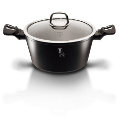 Алюмінієва каструля з кришкою 4.1 л Berlinger Haus BLACK SILVER Collection BH-1852 Запоріжжя