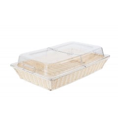 Корзинка One Chef с открывающейся крышкой-колпаком 53х33х14,8 см Вишневое